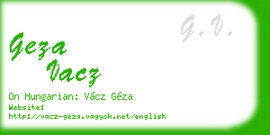 geza vacz business card