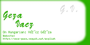 geza vacz business card